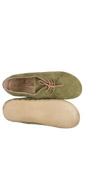 Aintap Handmade Turkish Oxford Barefoot | Green Nubuck | Sabah